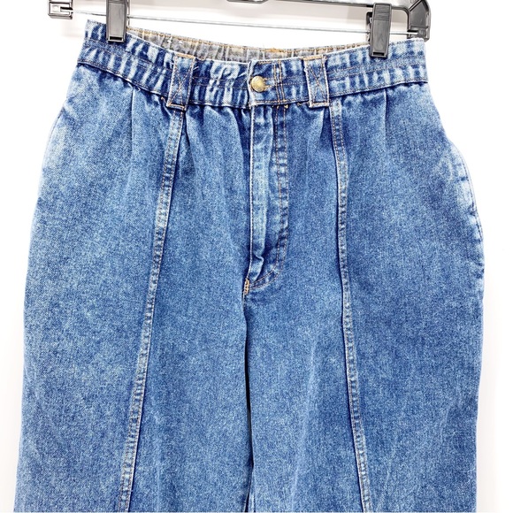 VINTAGE Bugle Boy High Rise Denim Jogger Pants Size 4/6 - Picture 2 of 9